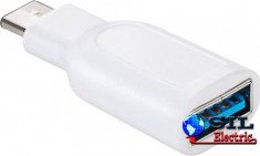 Adaptor USB 3.0 A mama - USB-C tata alb, Goobay foto