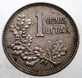 Moneda Lituania 1 Litas 1925 Argint 0.500, 2.7g, 19mm - Numismatica