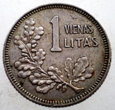 F.022 LITUANIA LITHUANIA 1 LITAS 1925 ARGINT