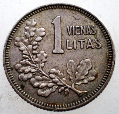 F.022 LITUANIA LITHUANIA 1 LITAS 1925 ARGINT foto