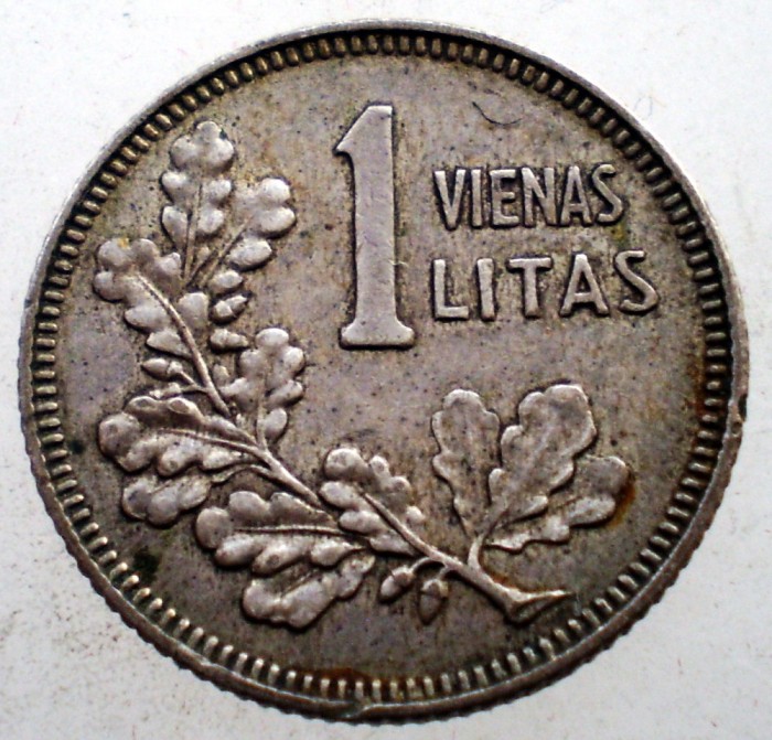 F.022 LITUANIA LITHUANIA 1 LITAS 1925 ARGINT