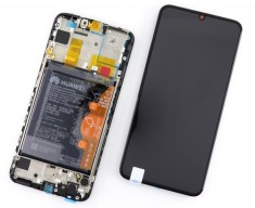 Display Huawei P Smart 2019 POT-LX1 Display Service Pack cu Rama si Baterie Black Negru
