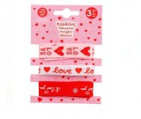 Set Panglici cu Inimi 3 Modele "Love" 1.5m, DIY, Roz, Alb, Rosu, 3 buc, Oem