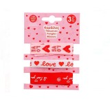 Set Panglici cu Inimi 3 Modele "Love" 1.5m, DIY, Roz, Alb, Rosu, 3 buc