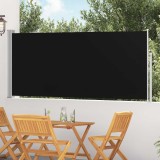 vidaXL Copertină laterală retractabilă, negru, 120x300 cm 45359