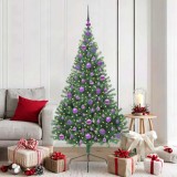 VidaXL Pom de Crăciun artificial pre-iluminat Verde 180 cm PVC 3397017