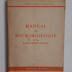 Manual De Microbiologie Pentru Scolile Tehnice Sanitare 1950 (poze cuprins)