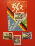 URUGUAY, FOTBAL 74 - COLIȚĂ + SERIE COMPLETĂ MNH