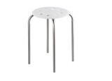 Cumpara ieftin Taburet din plastic fara spatar Livarno home, 37 x 45 x 37 cm, alb