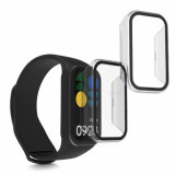 Set 2 huse kwmobile pentru Xiaomi Redmi Band 2, Plastic, Transparent/Negru, 60917.02