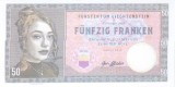 Bancnota Liechtenstein 50 Franci 2019 - UNC ( emisiune privata - vezi descriere )