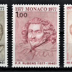MONACO 1977 - Picturi, Rubens /serie completa MNH