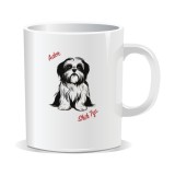 Cana personalizata cu mesaje pentru iubitorii de caini, Ador shih tzu