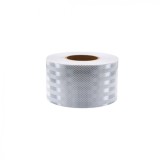 Banda Reflectorizanta Alba Fagure 10cm x 25m ALM, Autoadeziva, Vizibilitate Mare