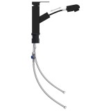 Robinet chiuveta de baie retractabil, negru, 157x172 mm