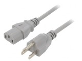 Cablu Alimentare IEC C13 NEMA 5-15 10A Gri 5m