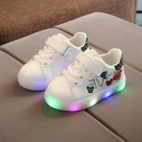 Adidasi cu luminite cu negru la spate - Love (Marime Disponibila: Marimea 22)
