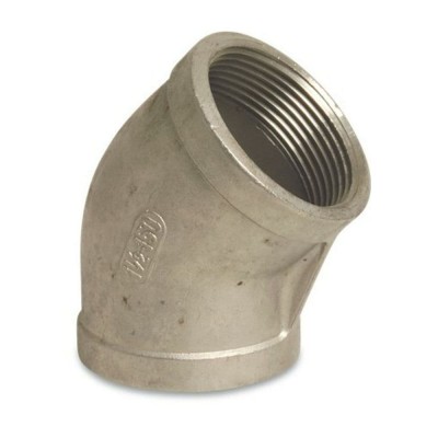 Cot Inox 45 Grade, Racord Filetat 1 1/2&amp;quot;, Fiting Inox V4A foto