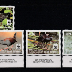 Cook Islands 2014-Fauna,WWF,Pasari,serie (partea I) 4 val.dant.,bordura sus