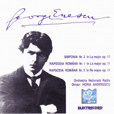 CD Clasica: George Enescu - Simfonia a 2-a, Rapsodiile 1 si 2 ( Electrecord )