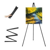 Șezut reglabil, șezut pentru artiști cu &icirc;nălțime de 168 cm, șezut metalic pentru afișe, șezut tripiu pliabil pentru expoziții artistice, schițare, pic