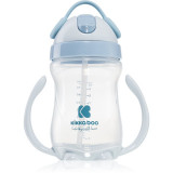 Kikkaboo Sippy Cup with a Straw ceasca cu pai 12 m+ Blue 300 ml