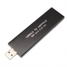Adaptor / rack SSD M.2 NGFF la USB 3.0 - Rack extern cu carcasa gen stick USB foto