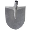 Lopata rotunda gri carbon, fara coada, 280 x 270 mm