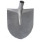 Lopata rotunda gri carbon, fara coada, 280 x 270 mm