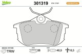 Set plăcuțe fr&acirc;nă VALEO 301319