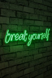 Decoratiune luminoasa LED, Treat Yourself, Benzi flexibile de neon, DC 12 V, Verde, Neon Graph