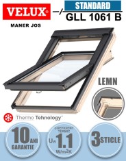Fereastra mansarda VELUX GLL 1061B, lemn, 3 sticle, maner jos