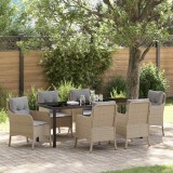 Cumpara ieftin Set de masă pentru grădină cu pernă 7 pcs Bej Rattan poli