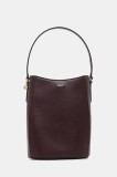 BOSS poșetă de piele culoarea violet, 50552149