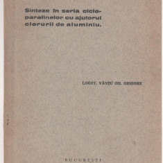 Universitatea Bucuresti - Teza doctorat chimie Vantu Gh. Gheorghe - autograf