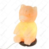 Lampa electrica din cristale de sare in forma de ursulet 23 CM