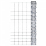 Cumpara ieftin Gard de grădină, argintiu, 50x1,5 m, oțel galvanizat