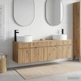 Cumpara ieftin Set dulap baie 3 buc. Stejar Artizanal 157 x 44,5 x 80 cm