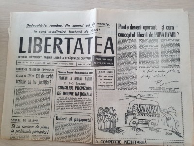 libertatea 2 februarie 1990-frontul salvarii nationale a devenit partid politic foto