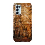 Husa compatibila cu Oppo A77 model Falling leaves, Silicon, TPU, Viceversa, Transparent, Carcasa