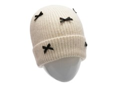 Caciula ALDO alba, BOWLERETTE 122, din material textil