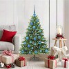 VidaXL Brad de Crăciun artificial cu 150 LED Verde 120 cm PE și PVC 3397530