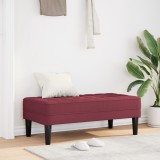 vidaXL Bancă, bordo, 113x57x39 cm, textil