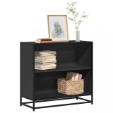Gossi biblioteca, negru, 80x35x76 cm, lemn prelucrat