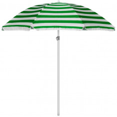 Umbrelă Dalia, 180 cm, 32/32 mm, cu articulație, verde/albă, verde/albă