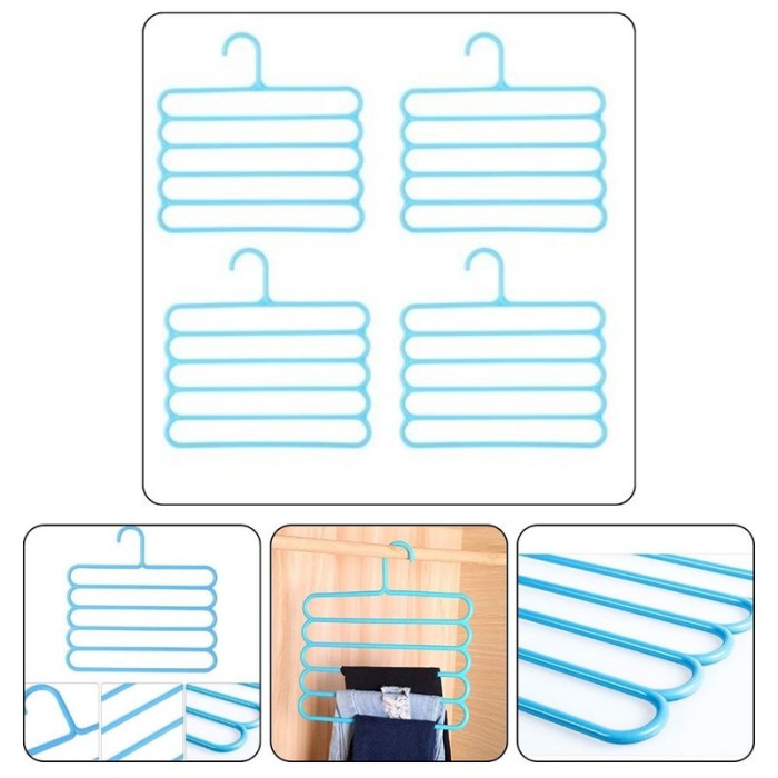 Set 12 Umerase Multifunctionale din Plastic cu 5 pozitii pentru Haine si Accesorii, Anti-derapante, 31 x 31 cm, Roz, Maro si Albastre