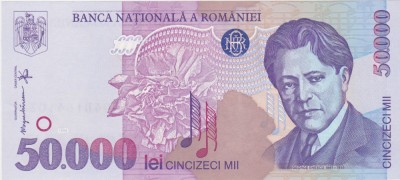 ROMANIA 50000 LEI 1996 aUNC+ foto