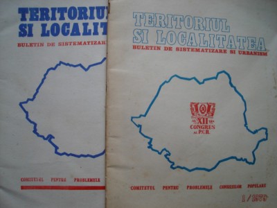 Revista Teritoriul si localitatea - Buletin de sistematizare, nr.1/79, nr.2/80 foto