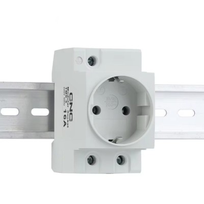 Soclu de alimentare modular pe sina DIN, 16A, 220V foto