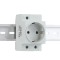 Soclu de alimentare modular pe sina DIN, 16A, 220V